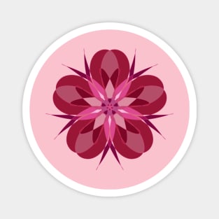 Geometric red Flower Magnet